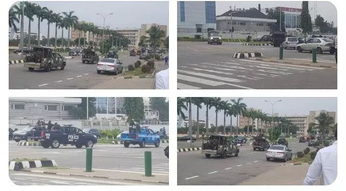 Breaking: Security Agents Lockdown Abuja To Halt #RevolutionNow Protest