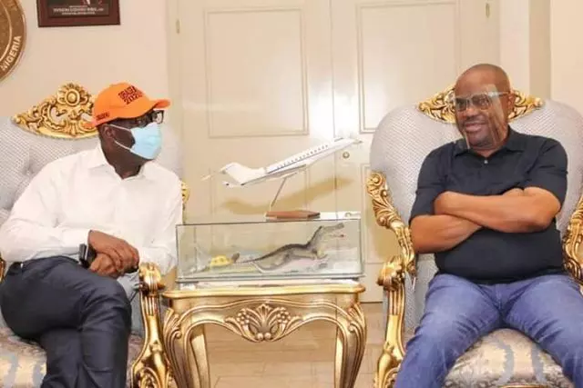 Breaking: Obaseki in Rivers State, meets with Governor Wike + Photos