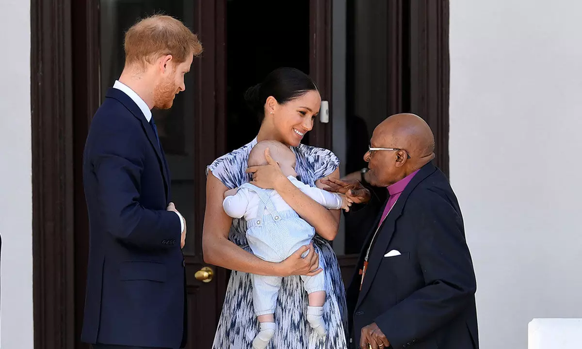 Prince Harry, Meghan, 4-month-old Archie Spotted in SA, meet Archbishop Tutu (Emeritus) Prince Harry, Meghan, 4-month-old Archie Spotted in SA, meet Archbishop Tutu (Emeritus)