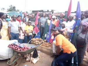Rotary Club of Jos donates umbrellas for stall, aprons to traders in Plateau market
