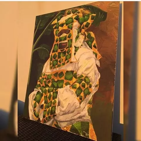 Nigerian artist, Emediong’s ‘Lagbaja’ painting makes history at Cyprus Museum