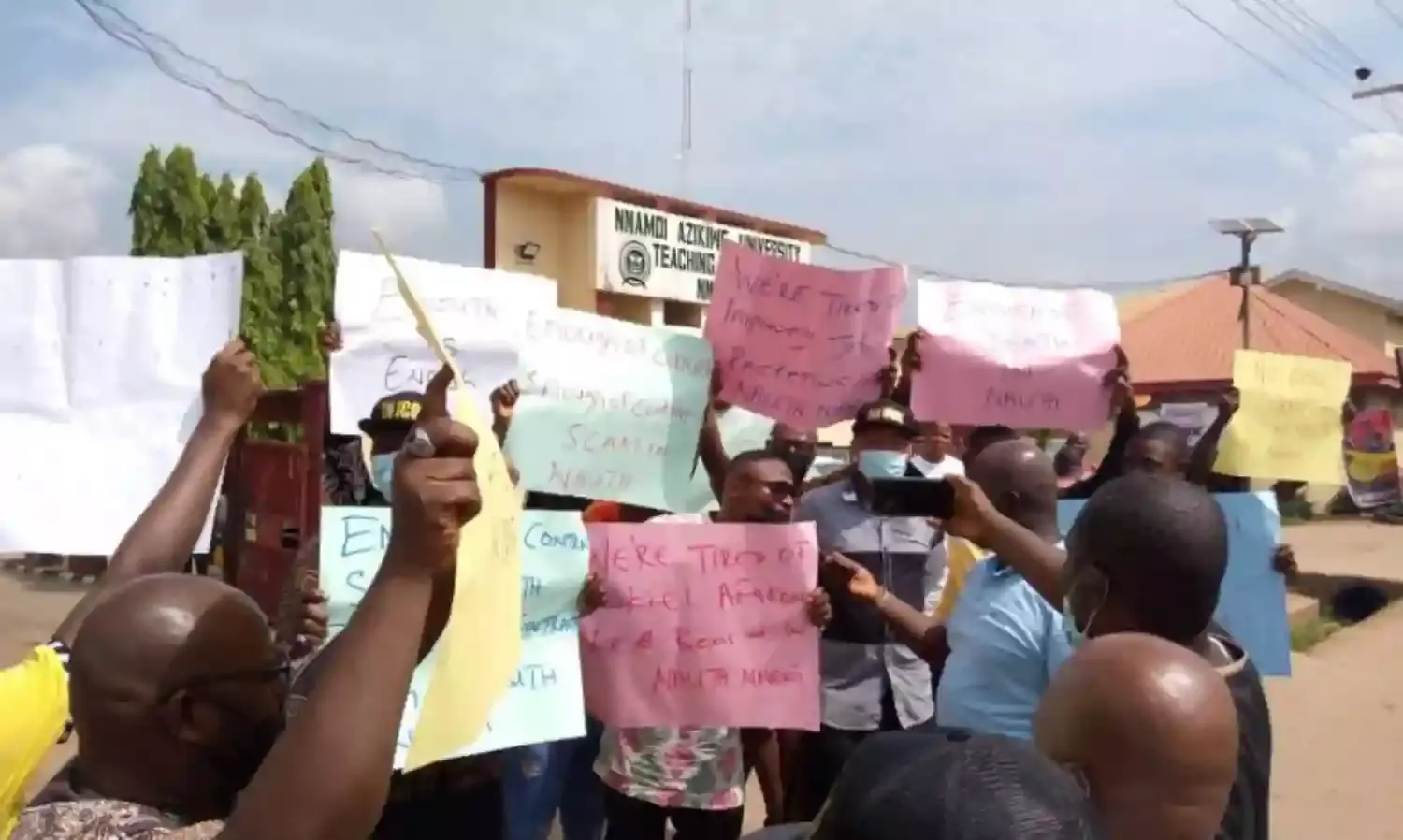 Group Protests Against Alleged Racketeering