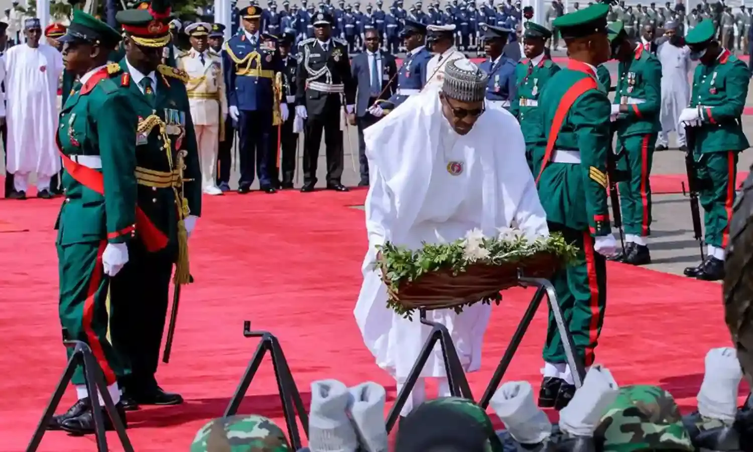 AFRD 2021: Buhari, Osinbajo, others honour fallen heroes