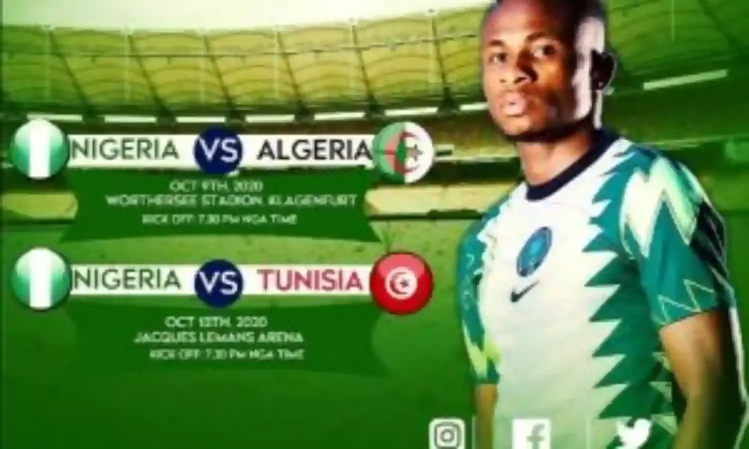 Nigeria-Algeria friendly match gets new venue
