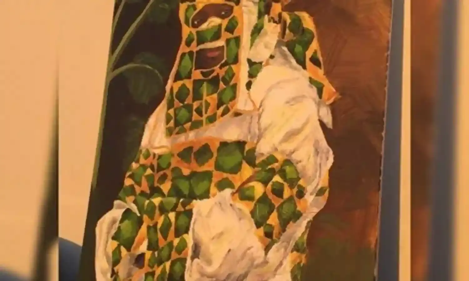 Nigerian artist, Emediong’s ‘Lagbaja’ painting makes history at Cyprus Museum