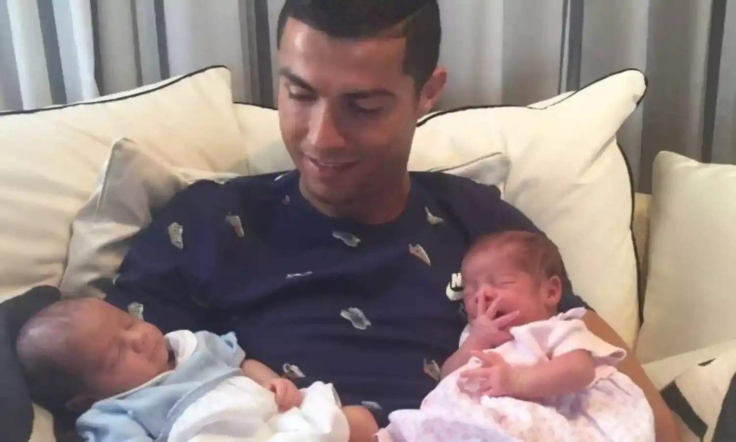 BREAKING: RONALDO UNVEILS PHOTO OF HIS TWINS