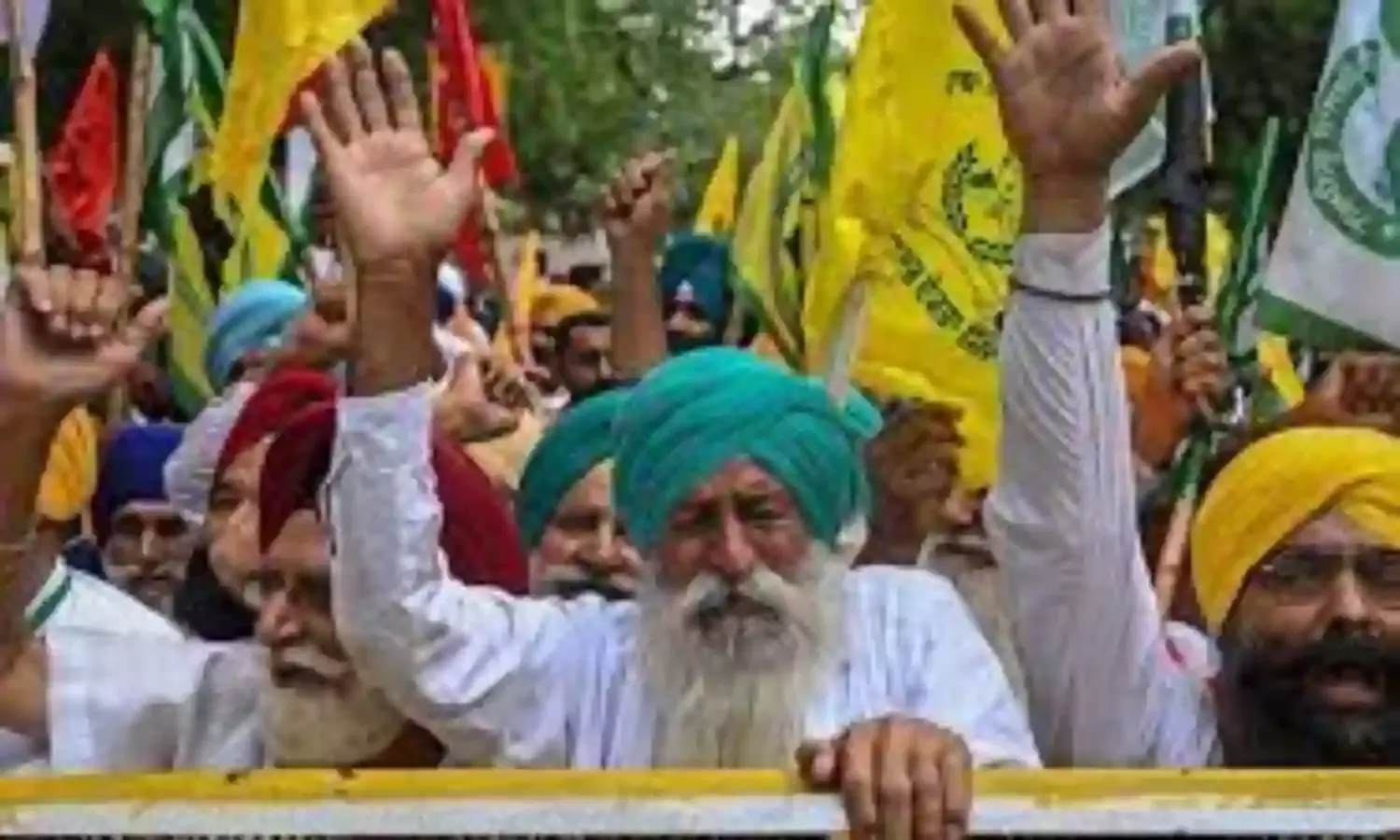 Angry Indian farmers gather near parliament to protest over farm laws