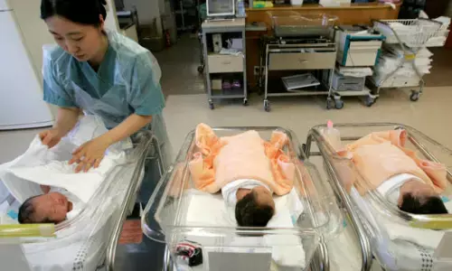 South Korean births of male newborns decline