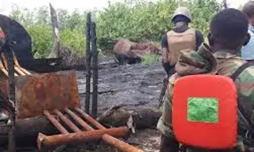Navy Destroys 15 militant Camps in Akwa Ibom Navy Destroys 15 militant Camps in Akwa Ibom