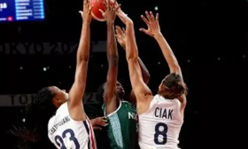 Nigeria versus France game in women’s basketball at Tokyo 2020