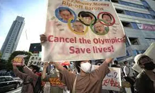 Protests held in Tokyo against Olympics