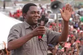 Zambian opposition leader, Hichilema takes early lead in presidential election