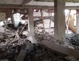 Building collapses in Lagos community