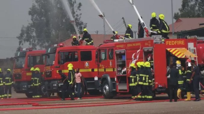 Oyo market fire: Federal Fire Service Controller-General visits scene