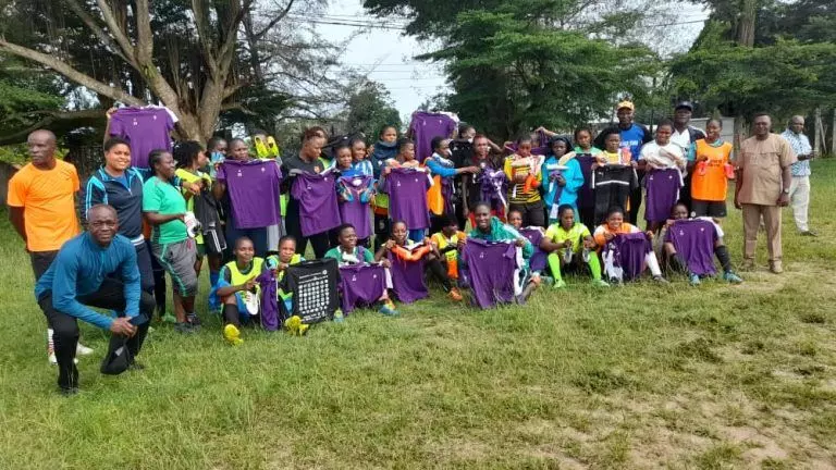 Ex-Super Falcons’ star donates boots, others to Pelican Stars