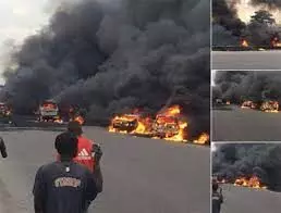 13 vehicles burnt in tanker explosion on Lagos-Ibadan expressway – FRSC