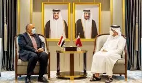 Egypt’s FM in 1st visit to Doha since regional rift erupted