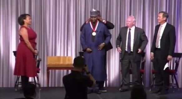 Nigerian envoy confers Boston Universitys award