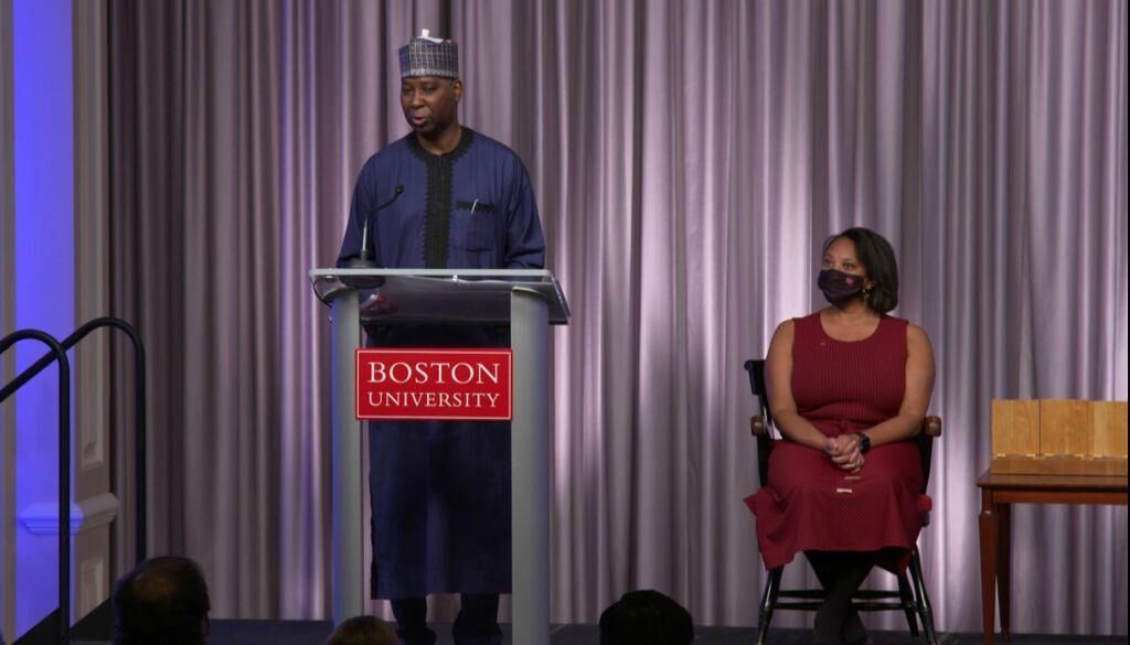 Nigerian envoy confers Boston Universitys award